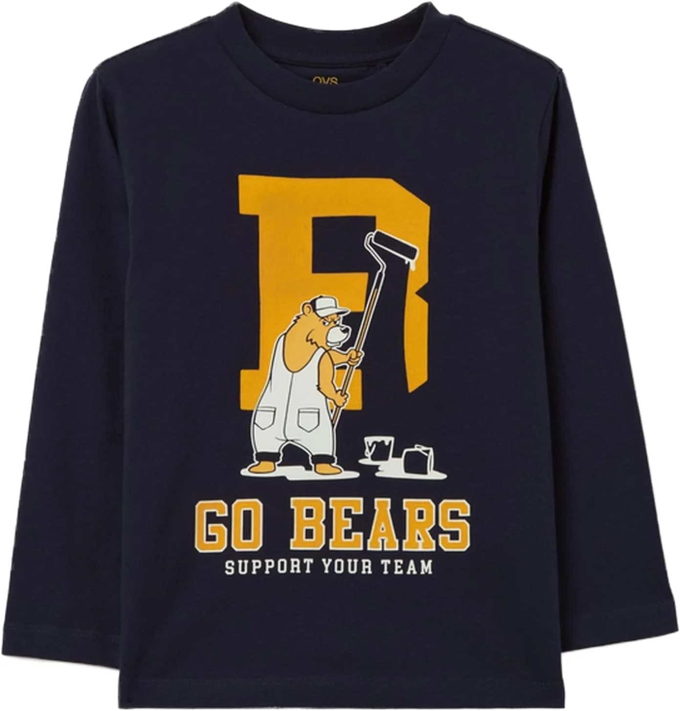 تی شرت آستین بلند پسرانه OVS با طرح چاپی