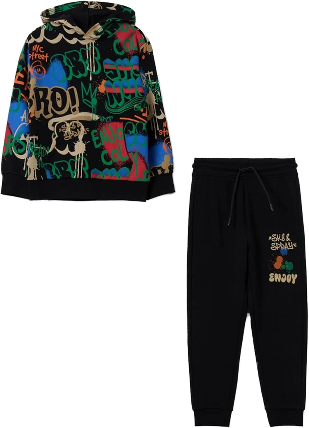 ست گرمکن و شلوار پسرانه OVS با طرح چاپی