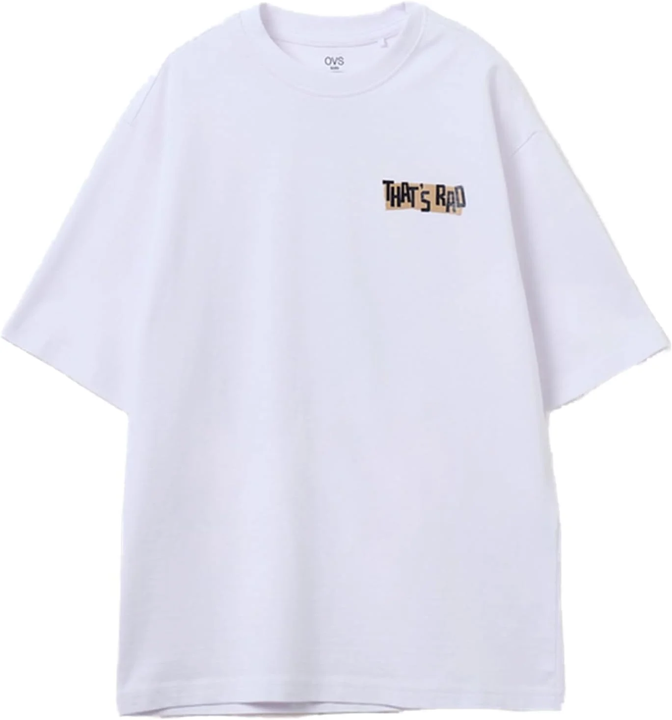 تی شرت پسرانه OVS یقه گرد با چاپ نوشته