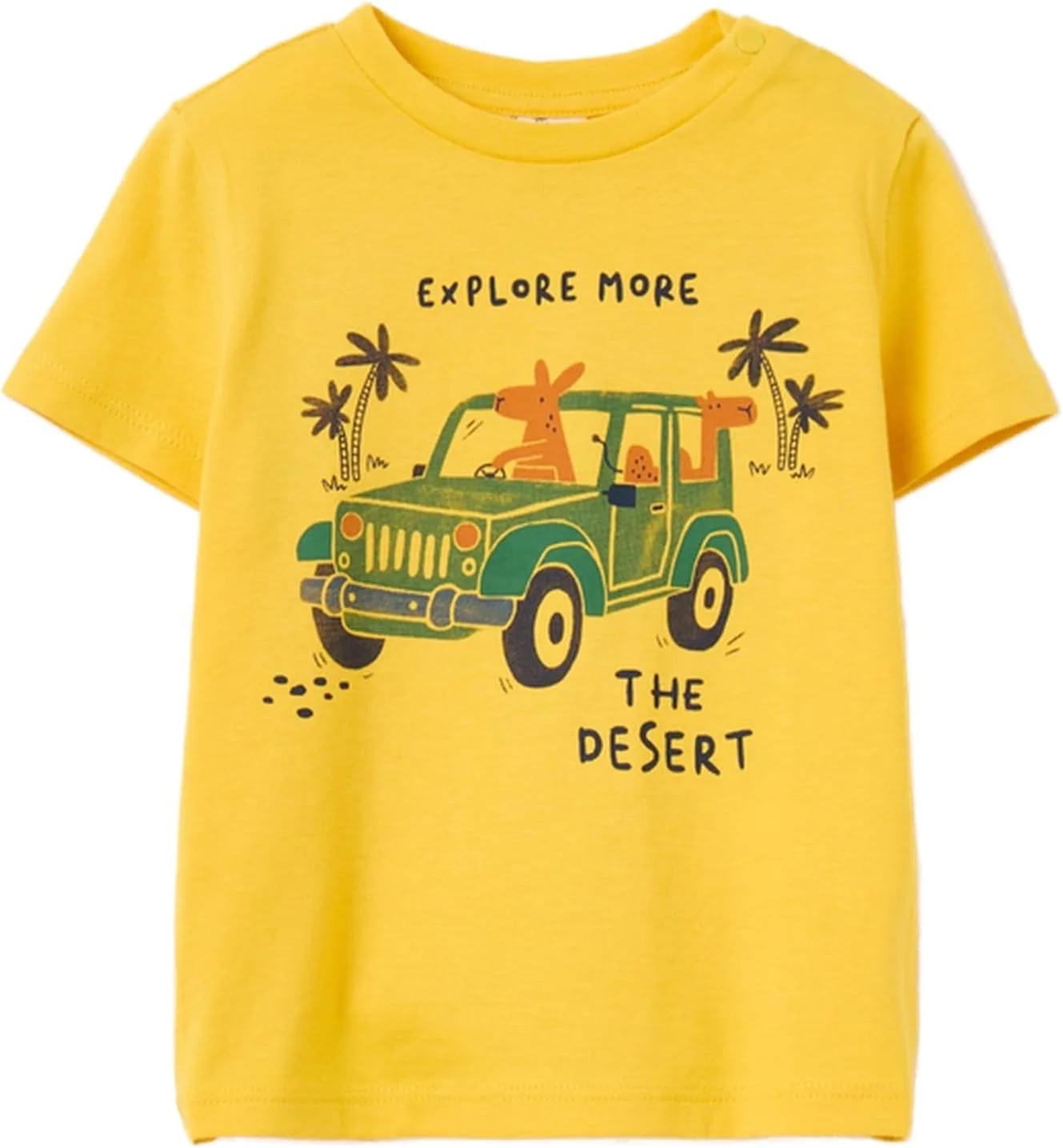 تی شرت نخی پسرانه طرح دار OVS مدل 2060901-زرد