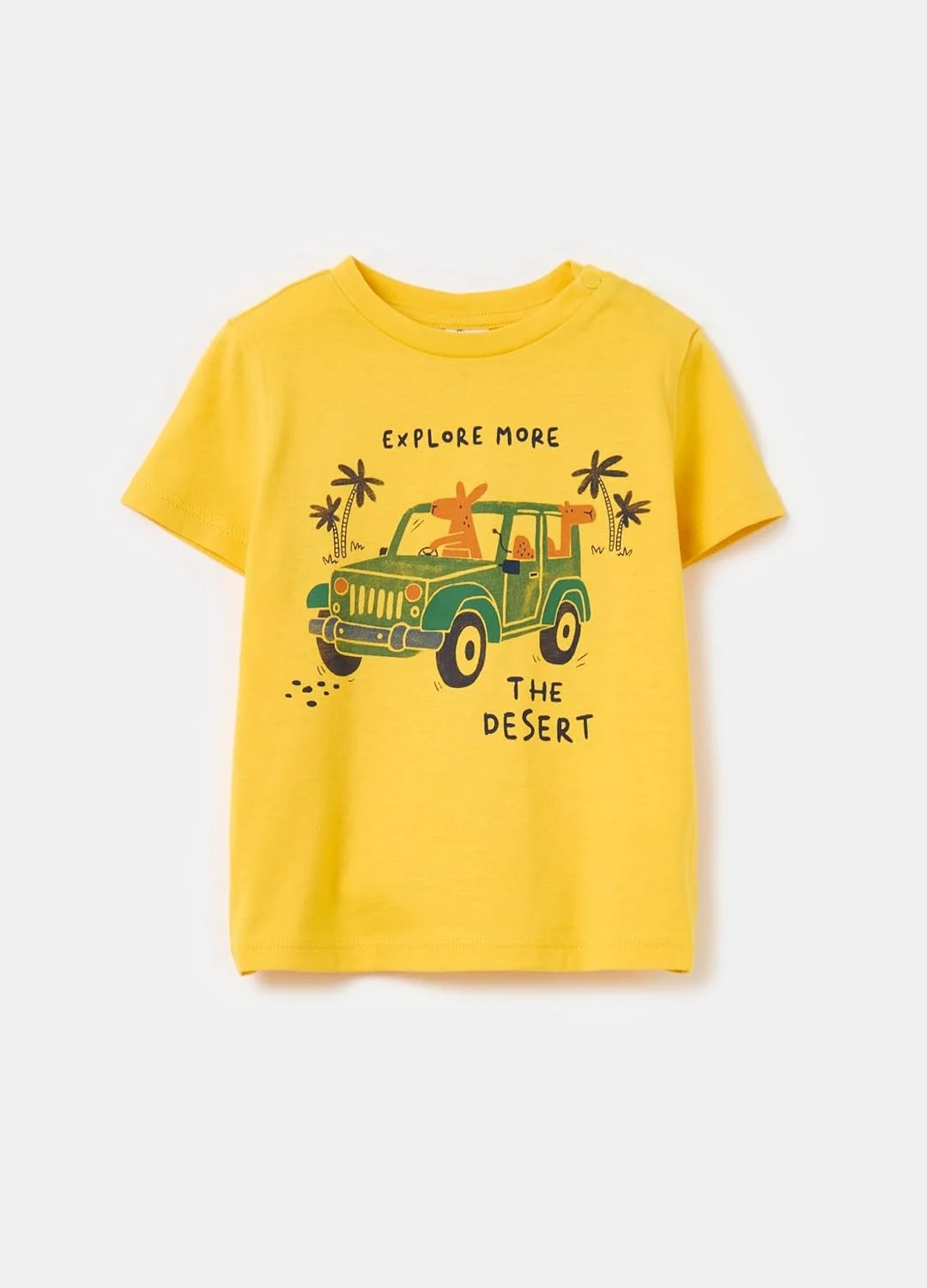 تی شرت نخی پسرانه طرح دار OVS مدل 2060901-زرد تی شرت نخی پسرانه طرح دار OVS مدل 2060901-زرد