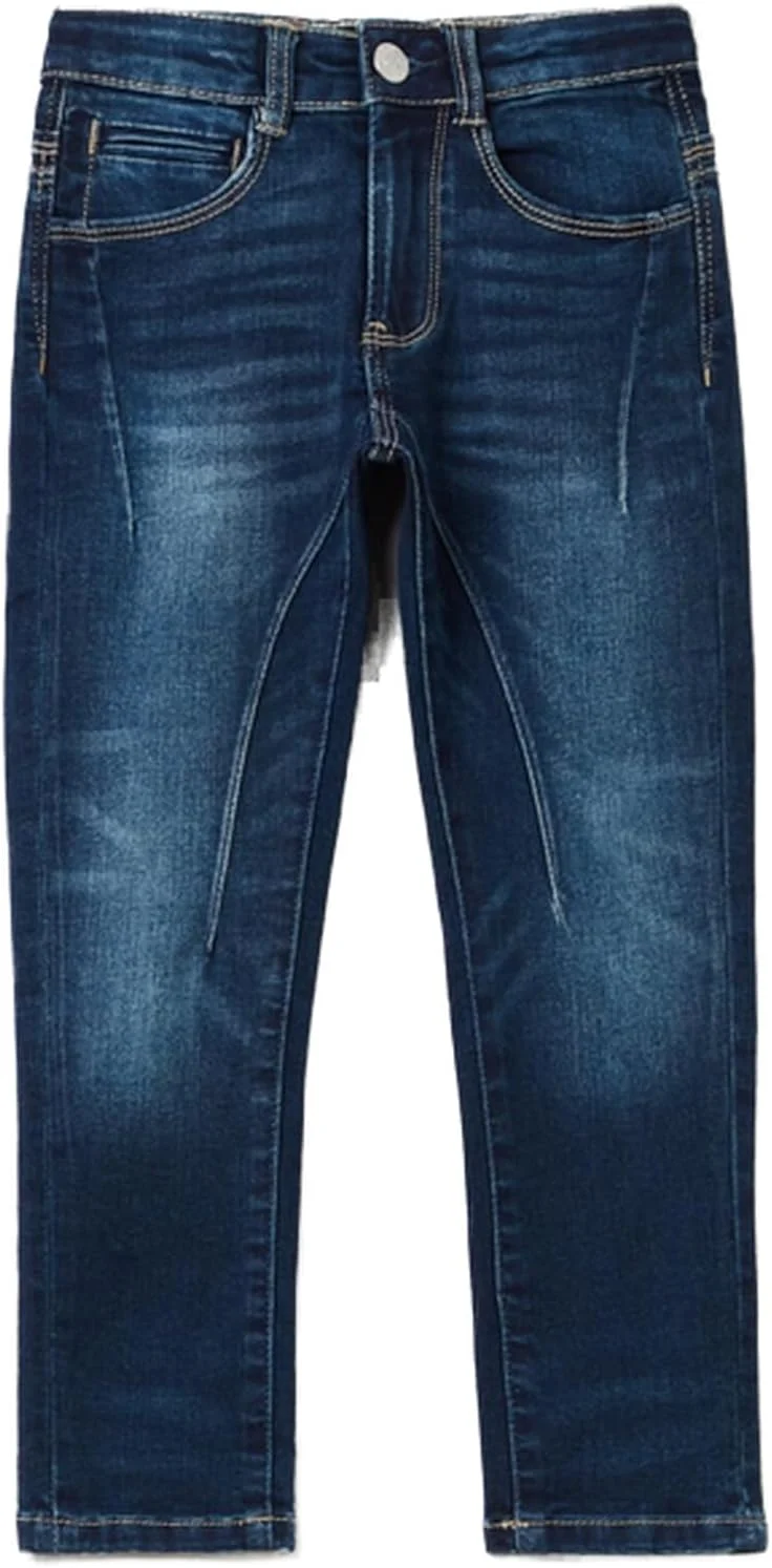 شلوار جین پسرانه او وی اس مدل 001599256 پنج جیب با سایه روشن