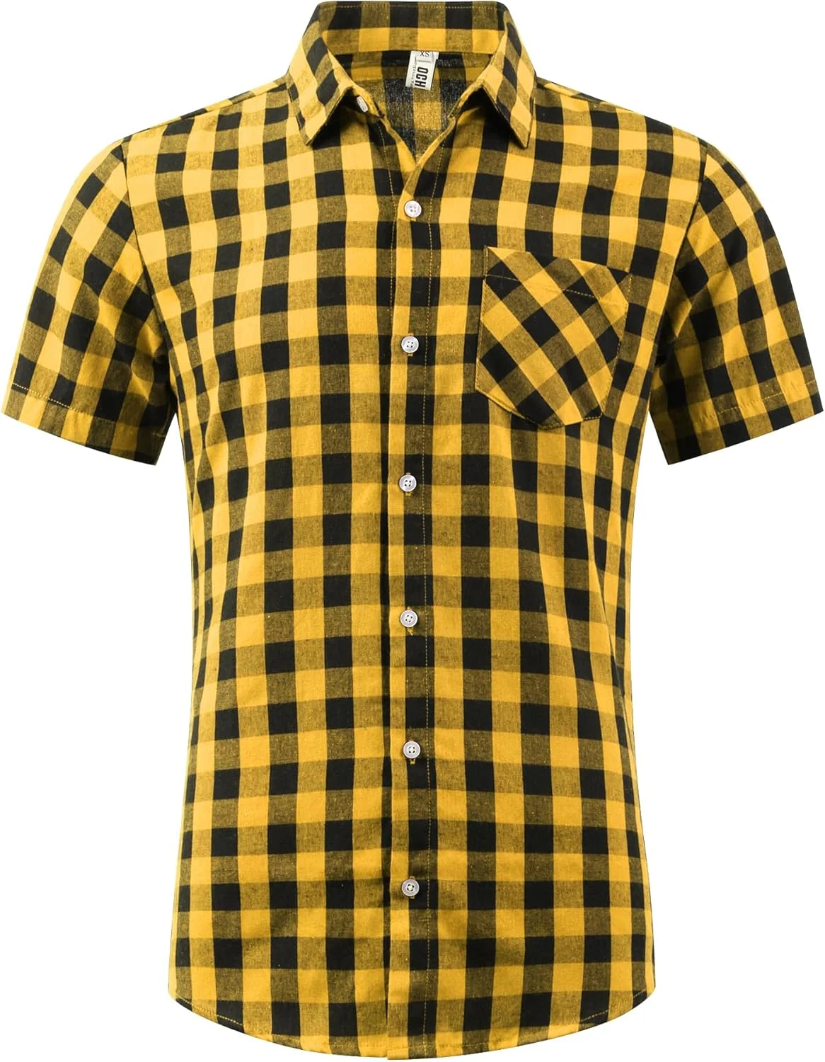 پیراهن آستین کوتاه چهارخانه پسرانه OCHENTA، پیراهن دکمه دار سبک وزن مناسب کودکان نوپا و بزرگ