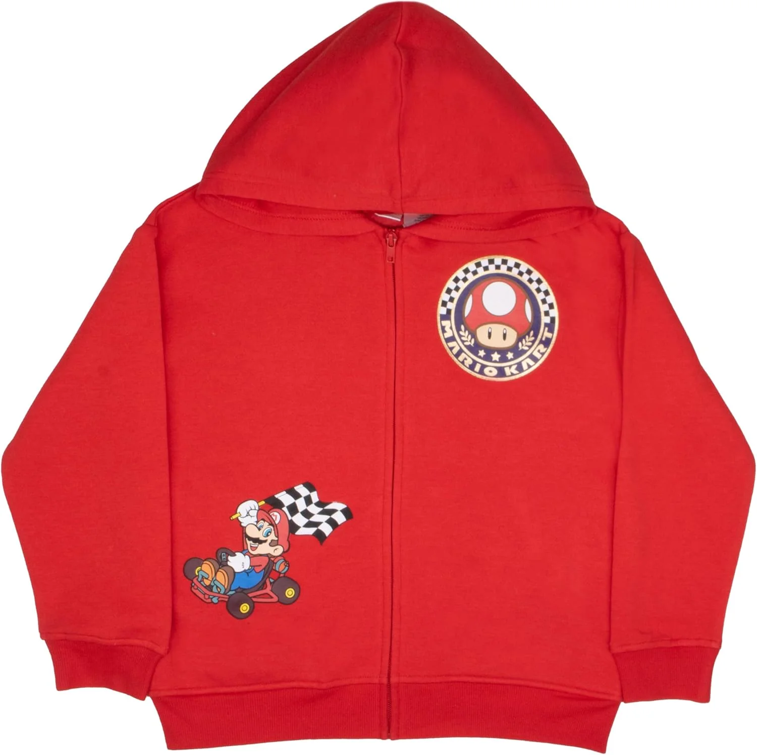 ست دو تکه هودی زیپ‌دار و شلوارک پسرانه طرح سوپر ماریو، باوزر و ماریو کارت - بلوز و شلوارک طرح‌دار برای کودکان