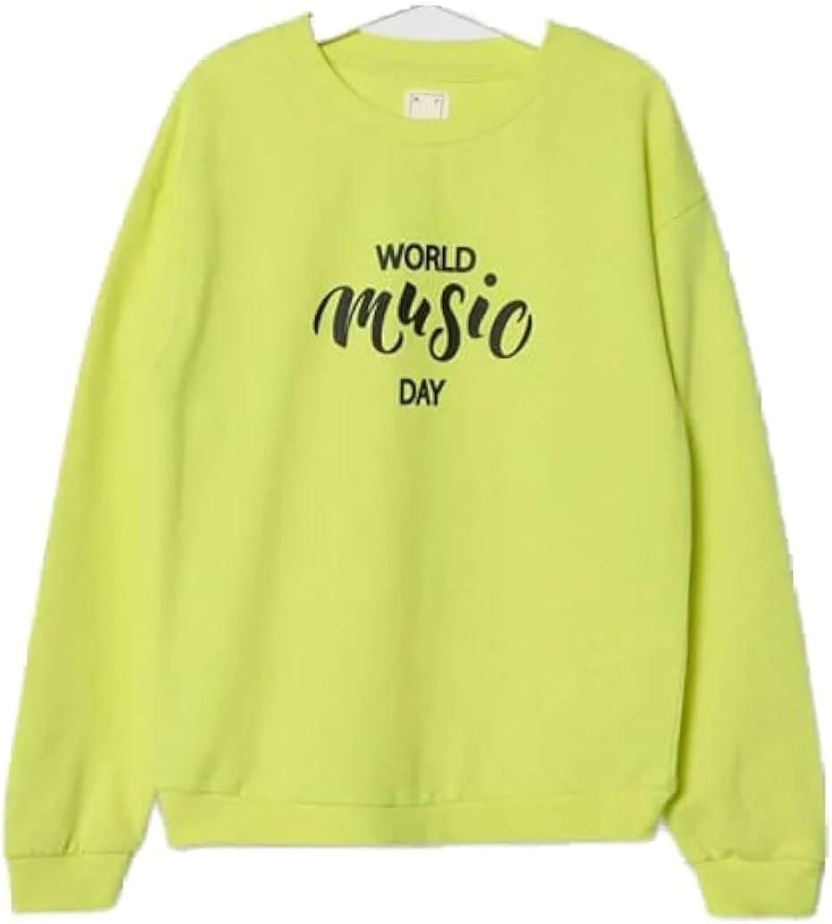 سویشرت بچگانه زرد نئونی طرح دار - سایز 8-9 سال سویشرت بچگانه زرد نئونی طرح دار - سایز 8-9 سال