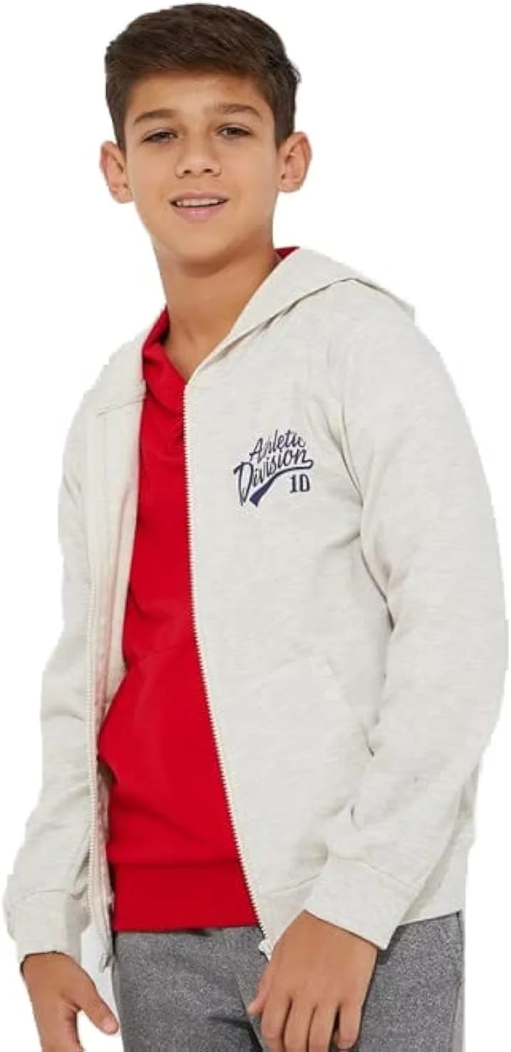 هودی کژوال طوسی نئون طرح‌دار بچگانه - سایز 9-10 سال