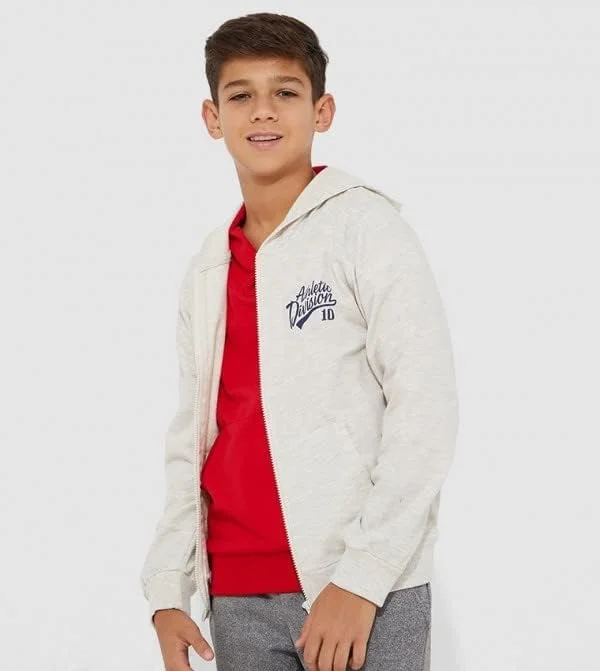 هودی کژوال طوسی نئون طرح‌دار بچگانه - سایز 9-10 سال