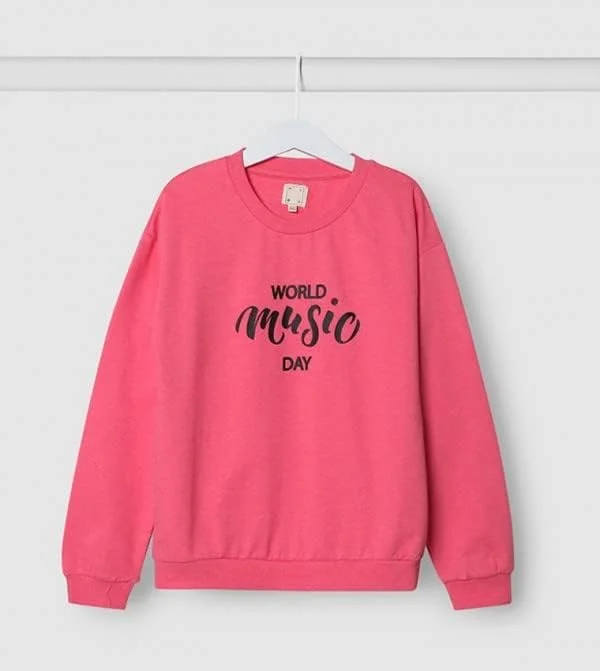 بلوز نوزادی طرح دار نئون صورتی - سایز ۱۱-۱۲ سال