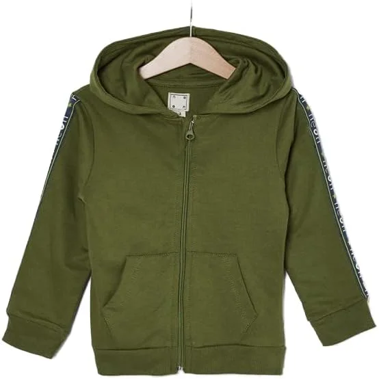 هودی بچگانه طرح دار سبز نئونی - سایز 2-3 سال