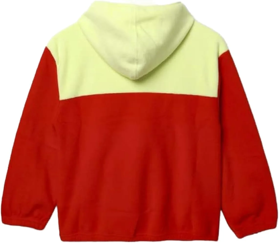 هودی آستین بلند پسرانه رنگ نئون قرمز - سایز 11-12 سال