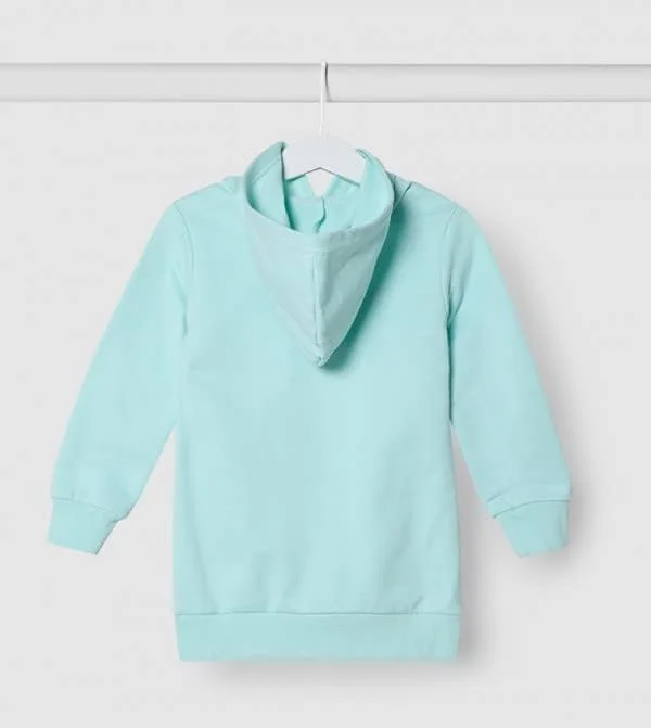 هودی بچگانه آبی نئونی طرح دار - سایز 2-3 سال