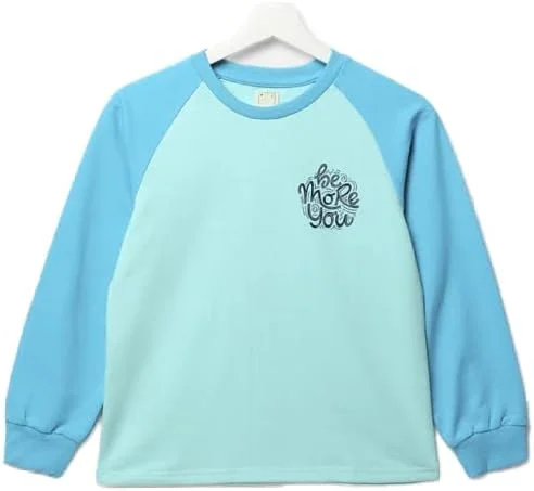 پلیور پسرانه نئون آبی تزیین شده - سایز ۱۳-۱۴ سال