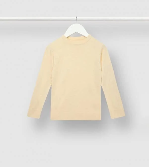 پلیور غیر رسمی پسرانه بچه گانه بژ نئون - سایز 5-6 سال