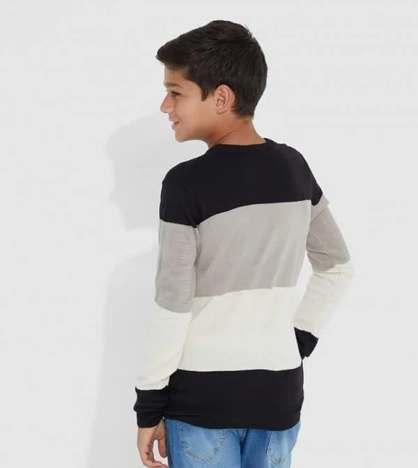 بلوز آستین بلند مشکی نئون بچگانه مناسب استفاده روزمره - سایز ۱۱-۱۲ سال