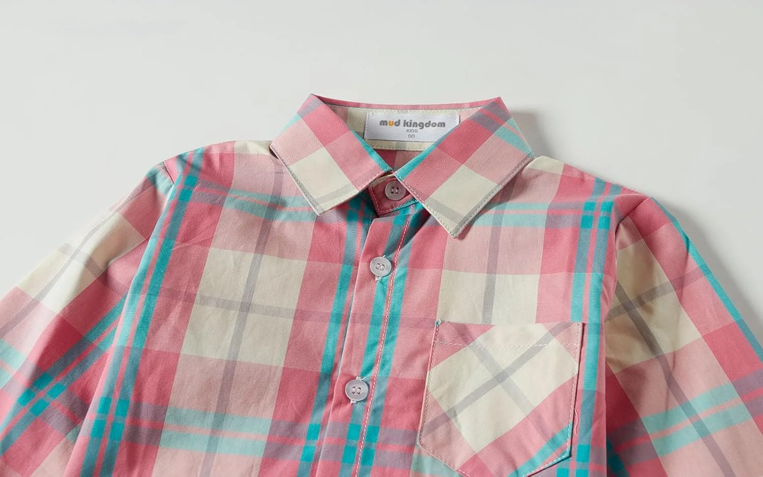 پیراهن آستین بلند پسرانه مدل Mud Kingdom، طرح چهارخانه زیبا، مناسب بهار و پاییز پیراهن آستین بلند پسرانه مدل Mud Kingdom، طرح چهارخانه زیبا، مناسب بهار و پاییز