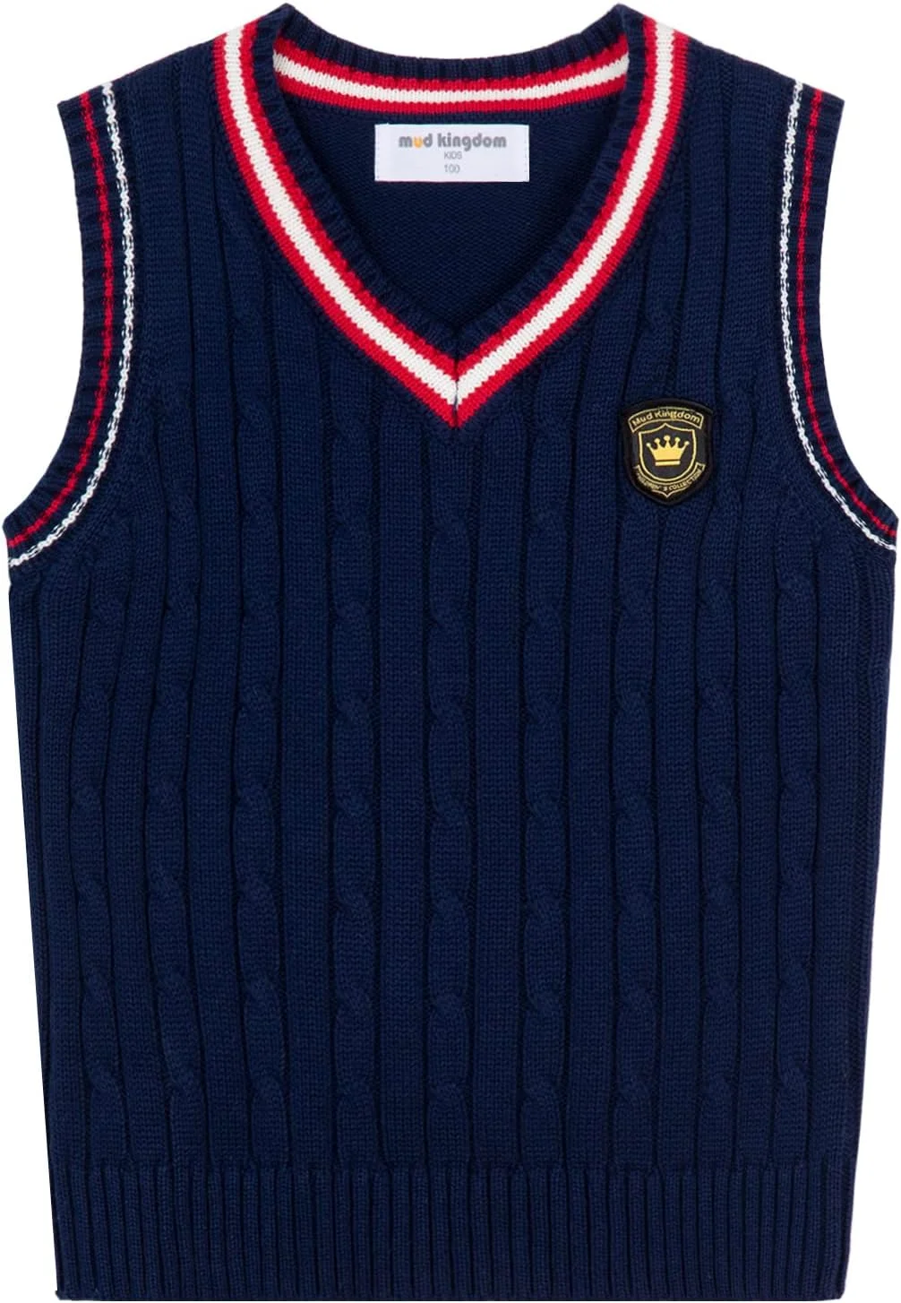 جلیقه بافتنی یقه هفت دخترانه پسرانه مناسب مدرسه بهار و پاییز 3-10 سال