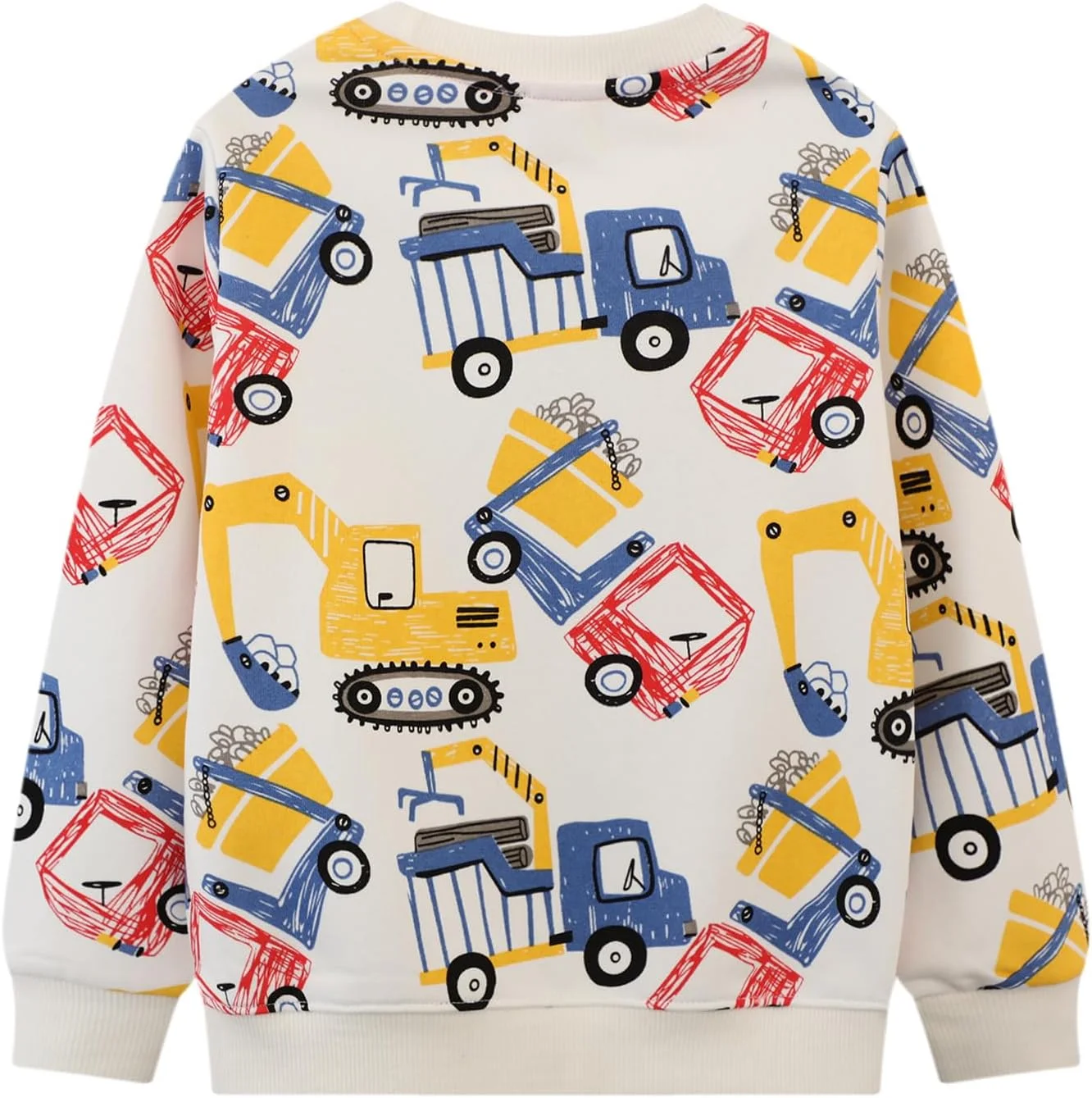 سویشرت پسرانه LXKA طرح بیل مکانیکی، لباس بچه گانه طرح تراکتور، دایناسور، کوسه، تاپ های زمستانی کودک نوپا، لباس کودک، لباس خواب، تی شرت آستین بلند 100% پنبه مناسب سن 1 تا 7 سال