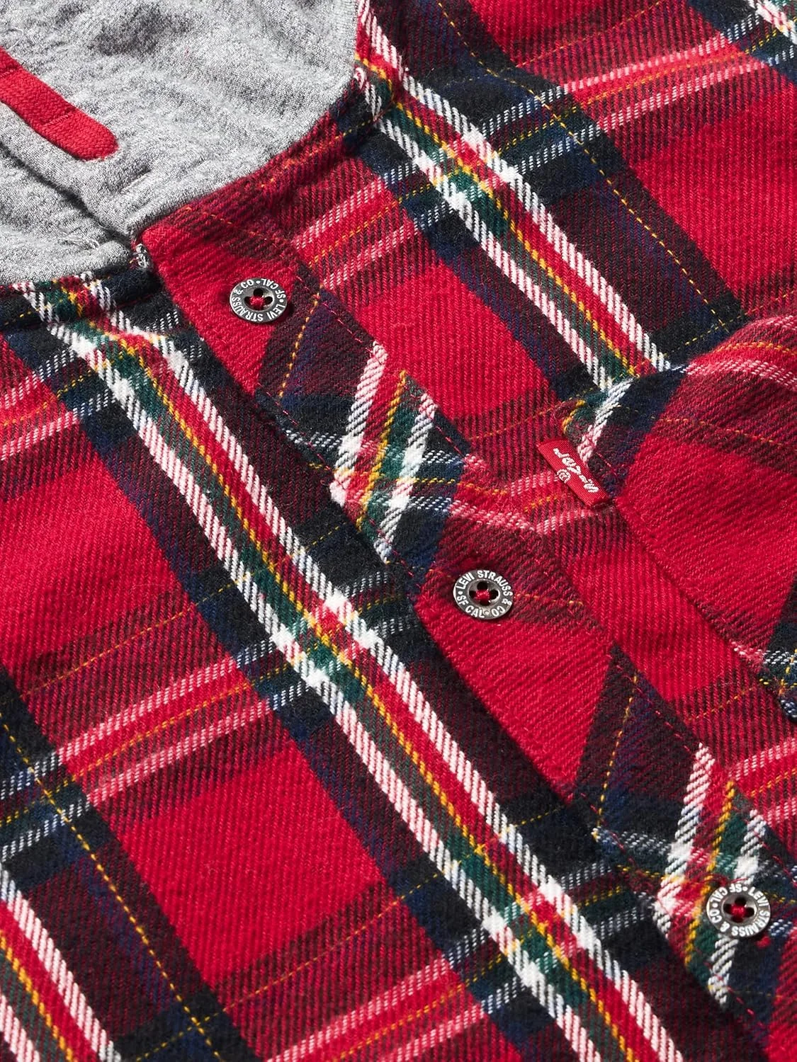 کت پیراهن چهارخانه پسرانه لیوایز مدل Lvb 8eg769