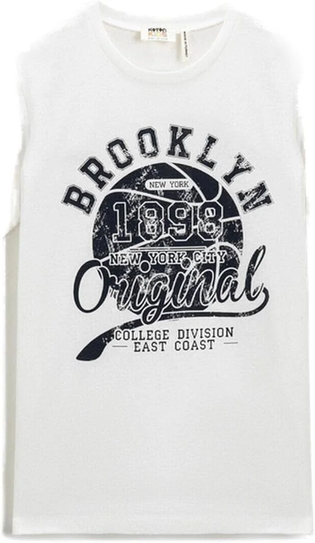 تی شرت آستین کوتاه پسرانه نخی با طرح شهری کوتون