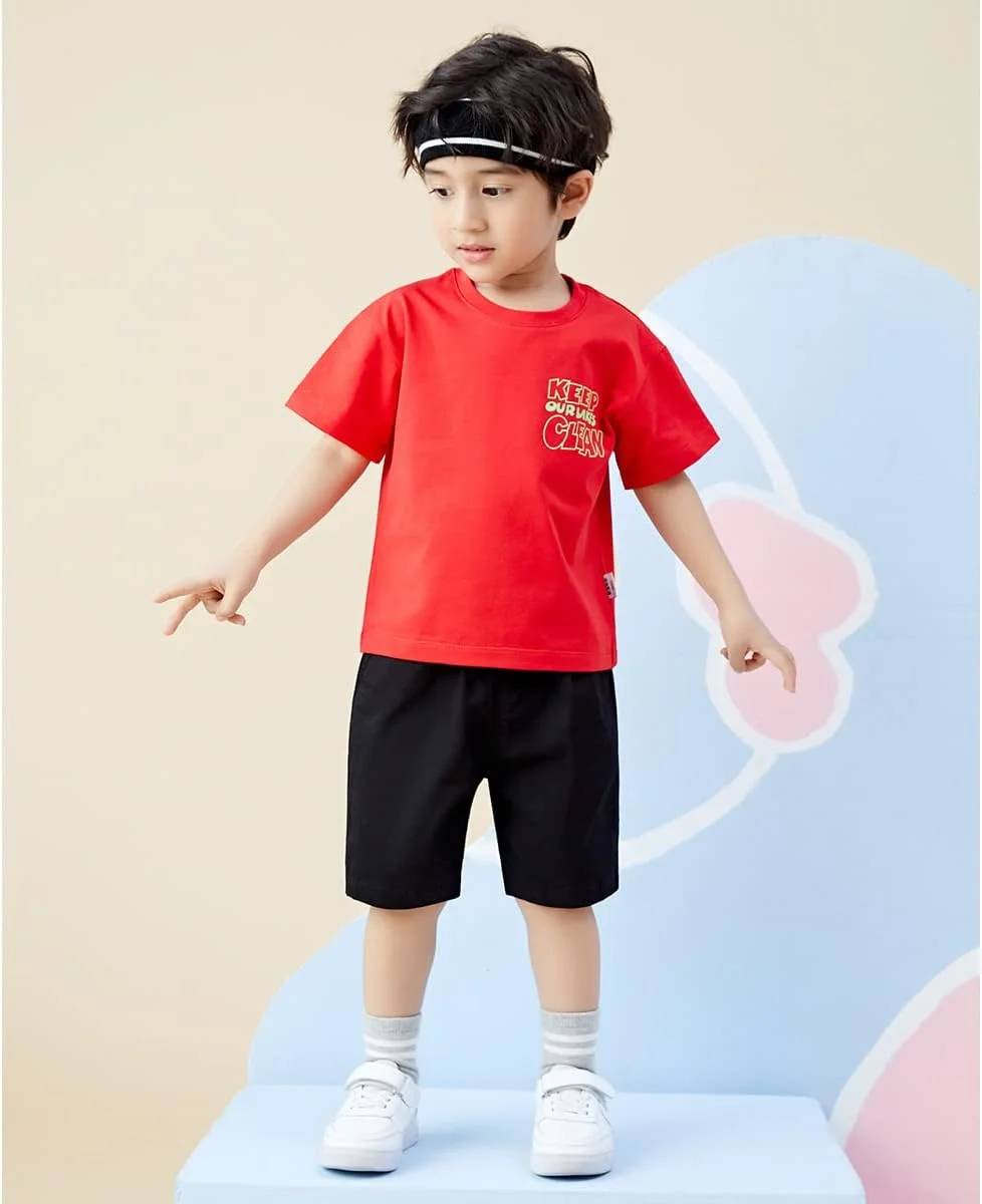 شلوارک یونیفرم پسرانه KISBINI، شلوارک کتان مدرسه ای برای کودکان