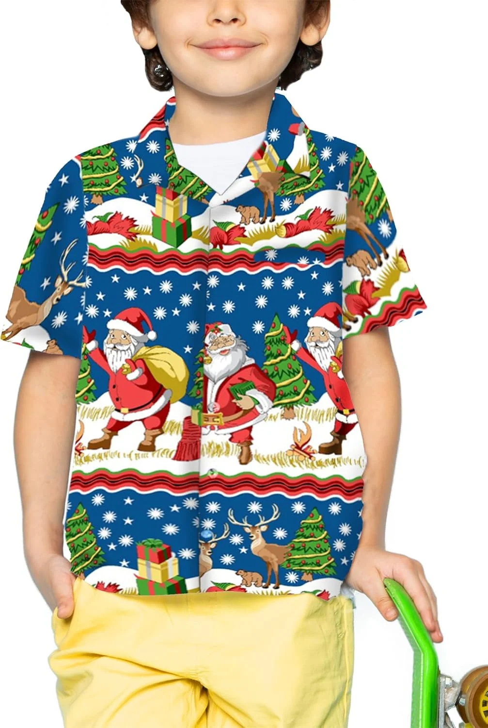 پیراهن هاوایی آستین کوتاه مردانه طرح گلدار آناناسی کینگ کامهاما