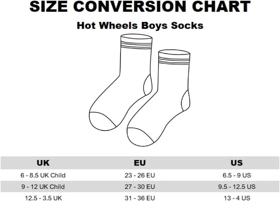 ست جوراب ساق بلند پسرانه هات ویلز، 5 جفت | طرح های راه راه، شطرنجی قرمز، مشکی و زرد | طرح های شعله و صفحه شطرنجی | مناسب استفاده روزمره، جوراب ورزشی برای کودکان