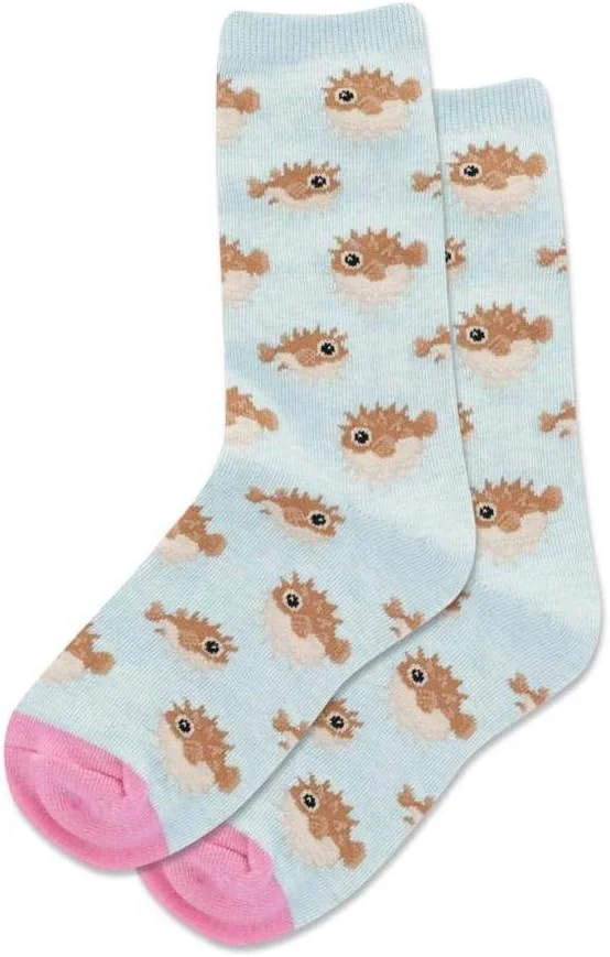 جوراب ساق کوتاه بچگانه طرح بادکنک ماهی هاتساکس، یک جفت، سایز کوچک/متوسط بچگانه