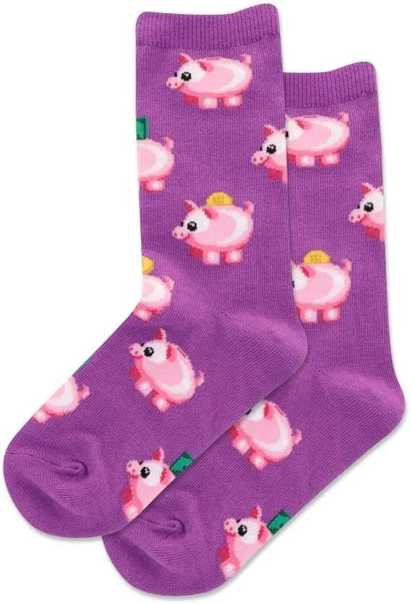 جوراب ساقدار طرح قلک کودکانه هات ساکس، یک جفت، سایز کوچک/متوسط کودکانه، بنفش، متوسط-بزرگ جوراب ساقدار طرح قلک کودکانه هات ساکس، یک جفت، سایز کوچک/متوسط کودکانه، بنفش، متوسط-بزرگ