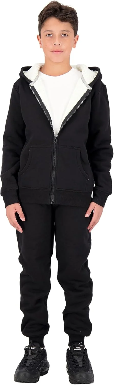 ست هودی و شلوار پسرانه تونی هاوک | هودی و شلوار گرمکن پشمی آستر شرپا برای کودکان