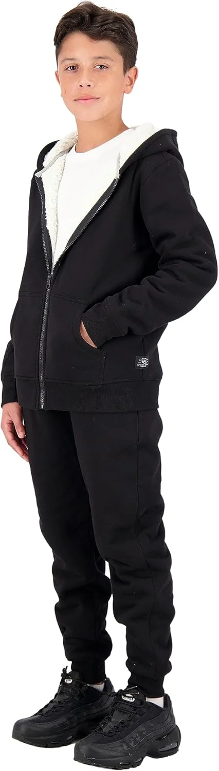 ست هودی و شلوار پسرانه تونی هاوک | هودی و شلوار گرمکن پشمی آستر شرپا برای کودکان