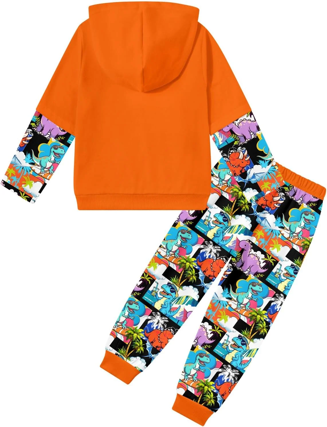 ست هودی و شلوار پسرانه با طرح گرافیکی مناسب کودکان سایز ۲ تا ۶ سال