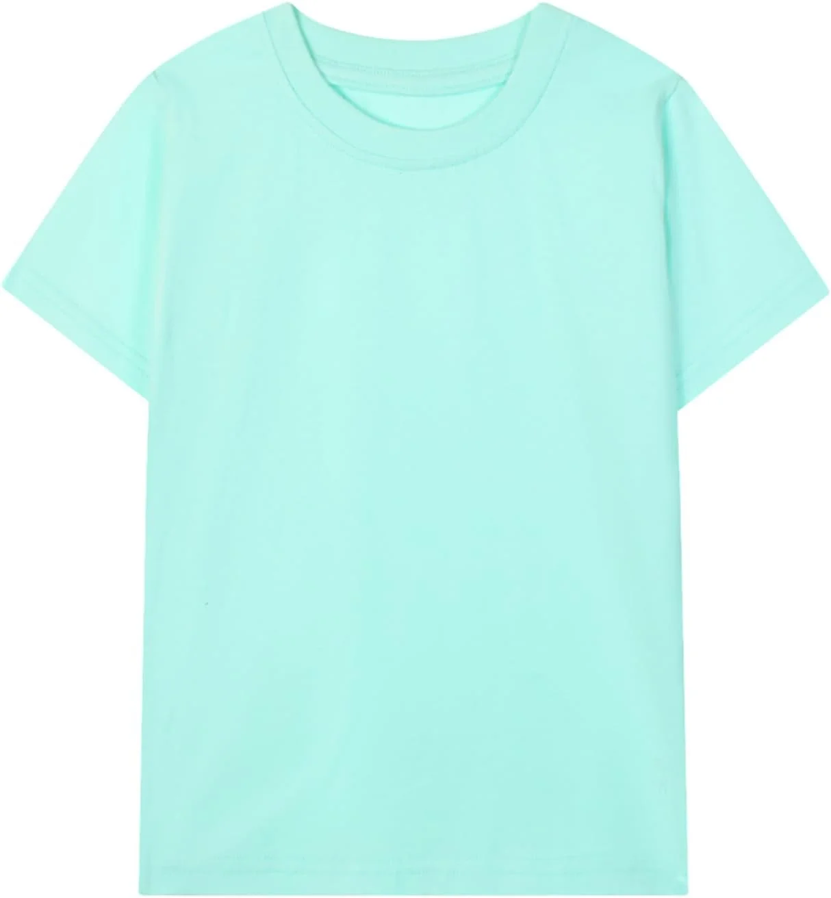 تی‌شرت‌های نخی ساده پسرانه HILEELANG، آستین کوتاه، یقه گرد، مناسب تابستان، بسته‌های 4 عددی، سایز 6 تا 12 سال