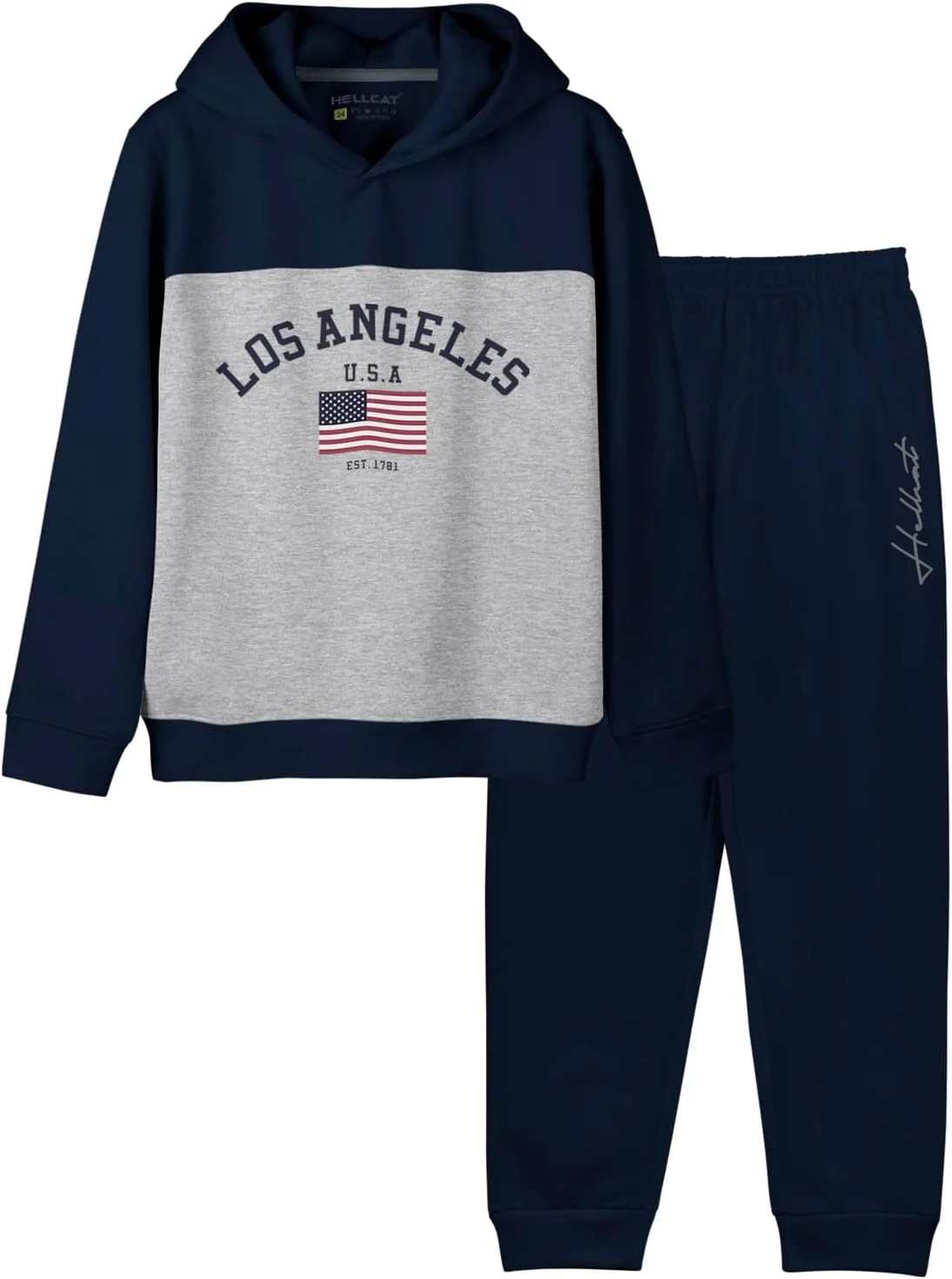 ست لباس پسرانه شامل هودی، تیشرت و شلوار جاگر طرح دار و شیک، ترکیب پنبه