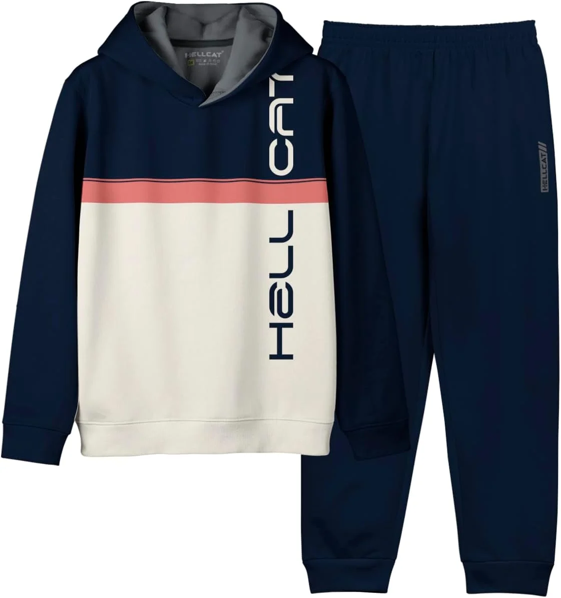 ست لباس پسرانه شامل هودی آستین بلند، تیشرت و شلوار جاگر از جنس ترکیبی پنبه با طرح چاپی