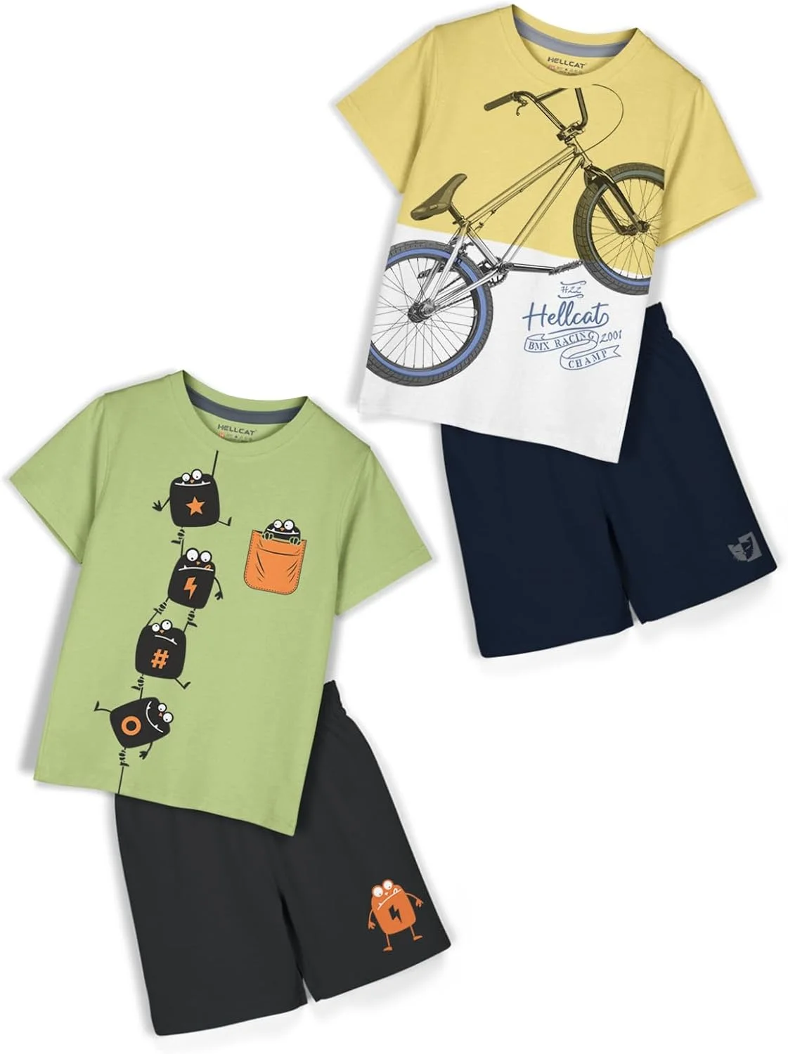 ست لباس پسرانه HELLCAT شامل تیشرت و شلوارک - بسته 2 عددی ست لباس پسرانه HELLCAT شامل تیشرت و شلوارک - بسته 2 عددی