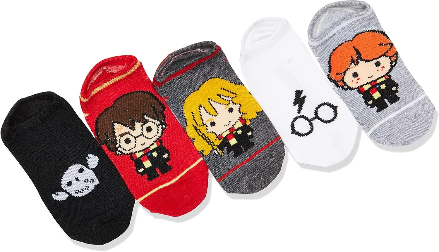 جوراب های بدون ساق طرح هری پاتر، 5 جفت، مناسب کودکان جوراب های بدون ساق طرح هری پاتر، 5 جفت، مناسب کودکان