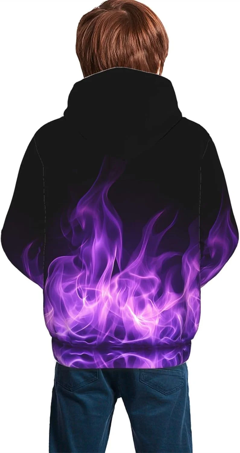 هودی های طرح دار سه بعدی چاپی بچه گانه، پلیور کهکشانی دخترانه و پسرانه