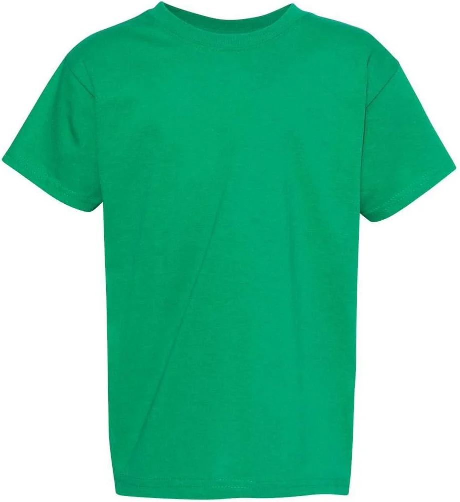 تی شرت آستین کوتاه پسرانه Hanes ComfortSoft سبز کله غازی سایز بزرگ