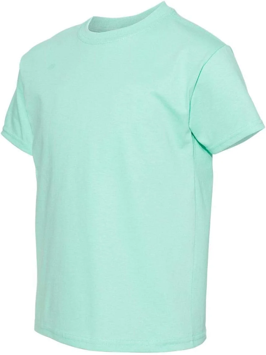 تی شرت آستین کوتاه پسرانه Hanes ComfortSoft، نعنایی روشن، سایز مدیوم