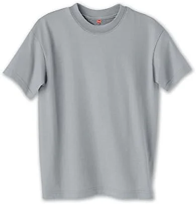 تی شرت یقه گرد خاکستری روشن Hanes 5370 ComfortBlend EcoSmart بچگانه - سایز کوچک
