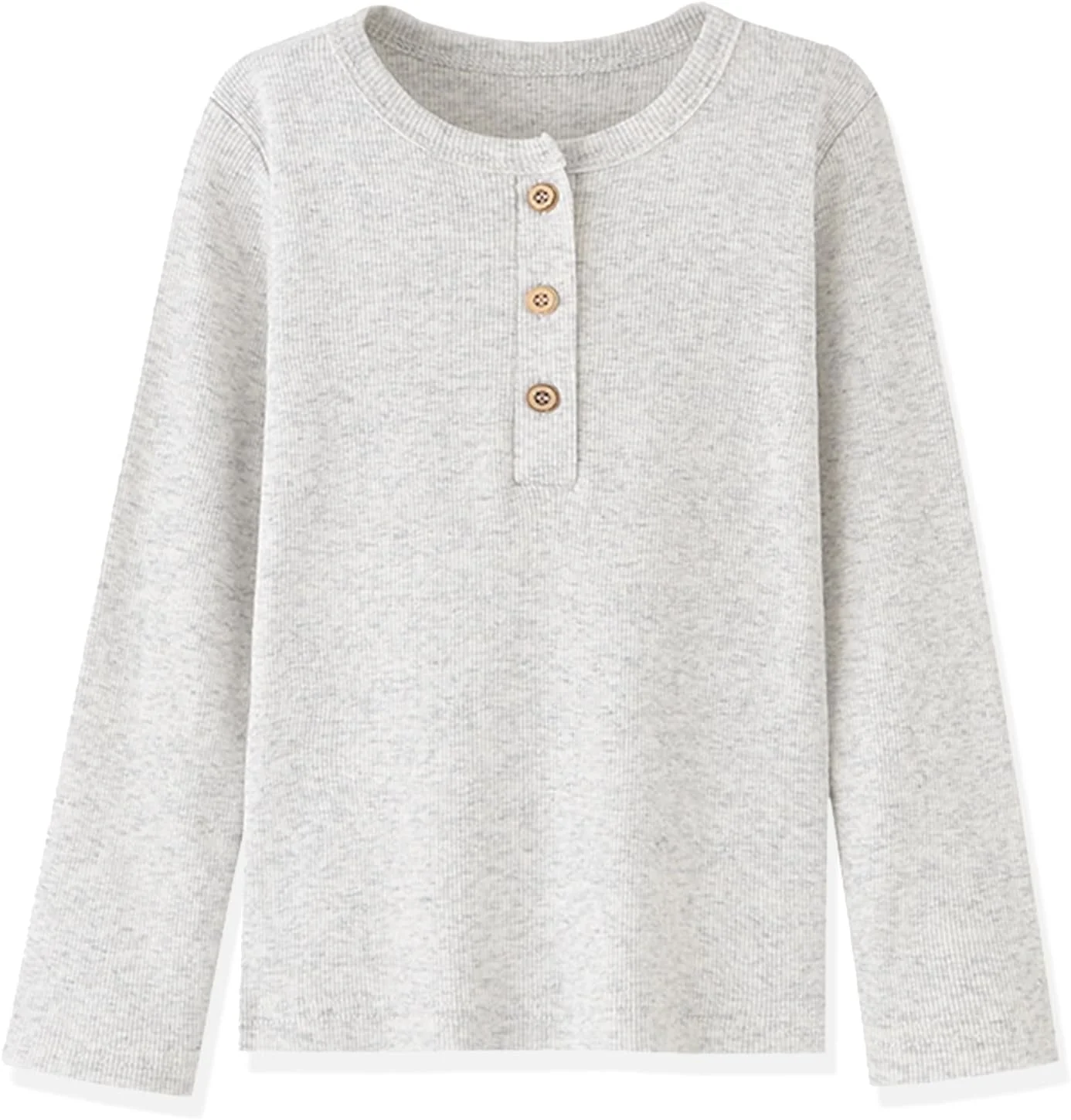 تی شرت ساده پسرانه آستین بلند مناسب 2 تا 7 سال - خاکستری روشن - سایز 3 سال