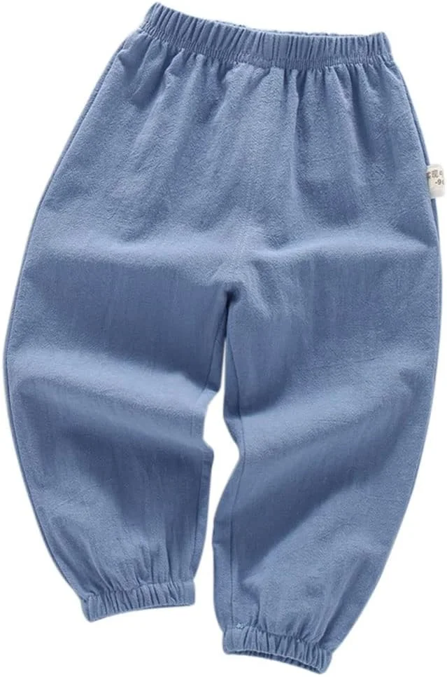 شلوار راحتی پسرانه، مناسب مدرسه، جنس لینن و دارای کمر کشی، سایز ۲ تا ۷ سال