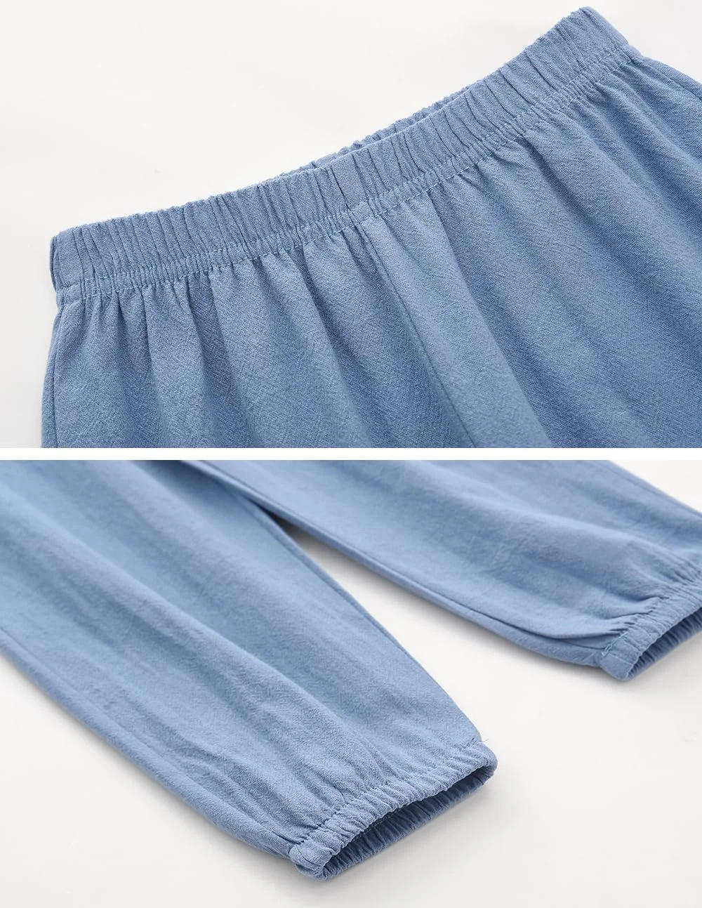 شلوار راحتی پسرانه، مناسب مدرسه، جنس لینن و دارای کمر کشی، سایز ۲ تا ۷ سال