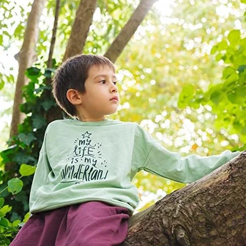 سویشرت نخی ارگانیک برای پسران و دختران، رنگ سبز