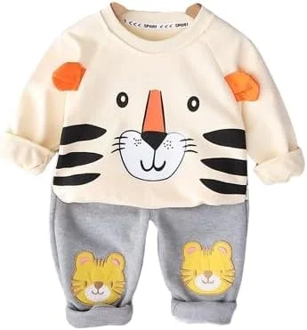 ست لباس پنبه ای طرح دار پسرانه Googo Gaaga