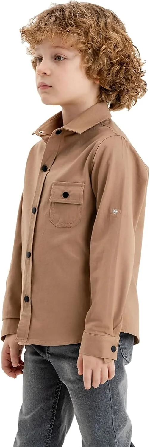 پیراهن آستین بلند پسرانه: پیراهن دکمه دار پسرانه، پیراهن آستین جمع شو پسرانه، پیراهن کتان پسرانه