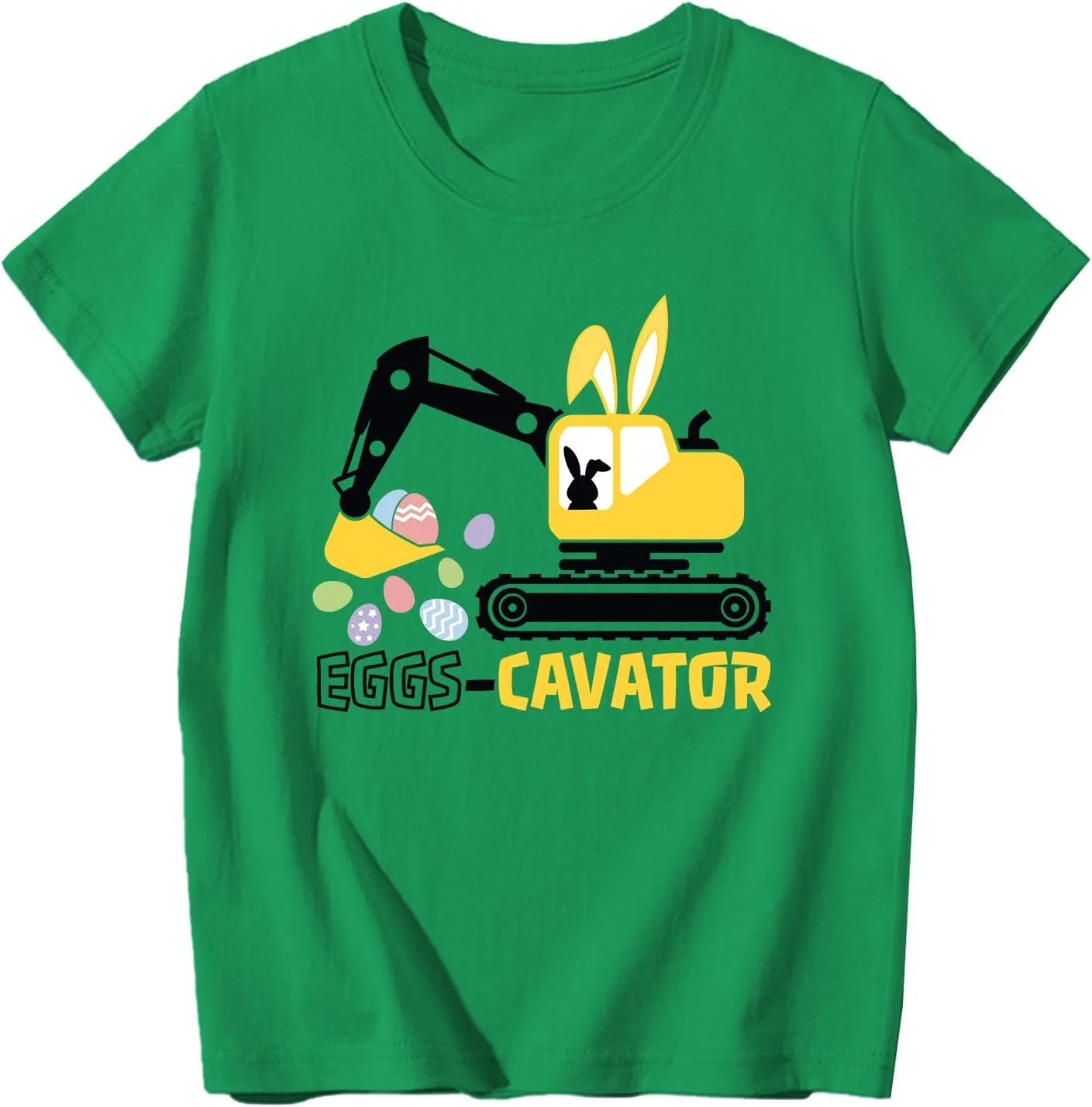 تی‌شرت آستین کوتاه پسرانه و دخترانه با طرح خرگوش، مناسب بهار و عید، طرح‌های گرافیکی بامزه، سایز 3 تا 12 سال