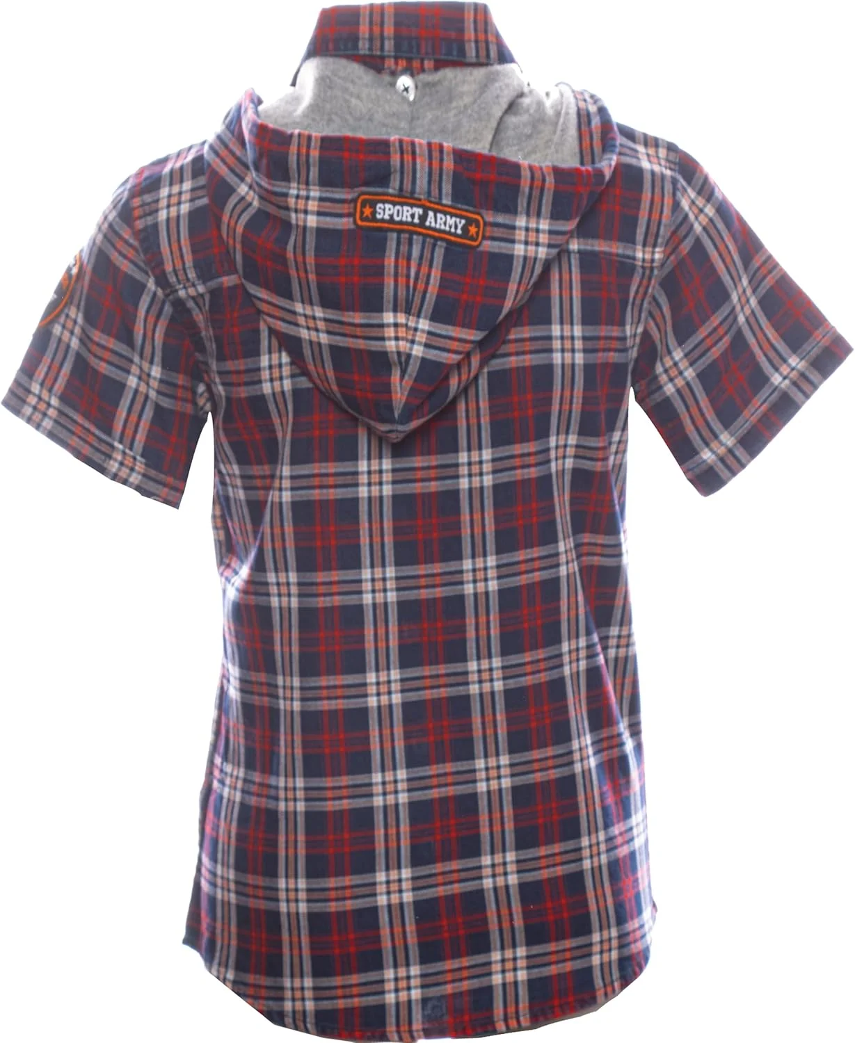 پیراهن آستین کوتاه کلاه دار پسرانه مدل DS-K1 رنگ نیلی