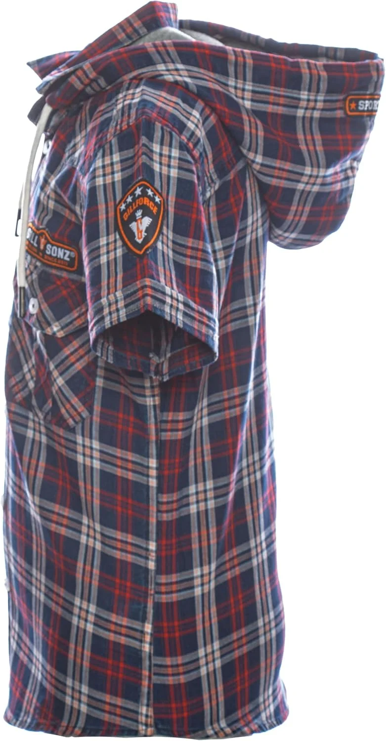 پیراهن آستین کوتاه کلاه دار پسرانه مدل DS-K1 رنگ نیلی