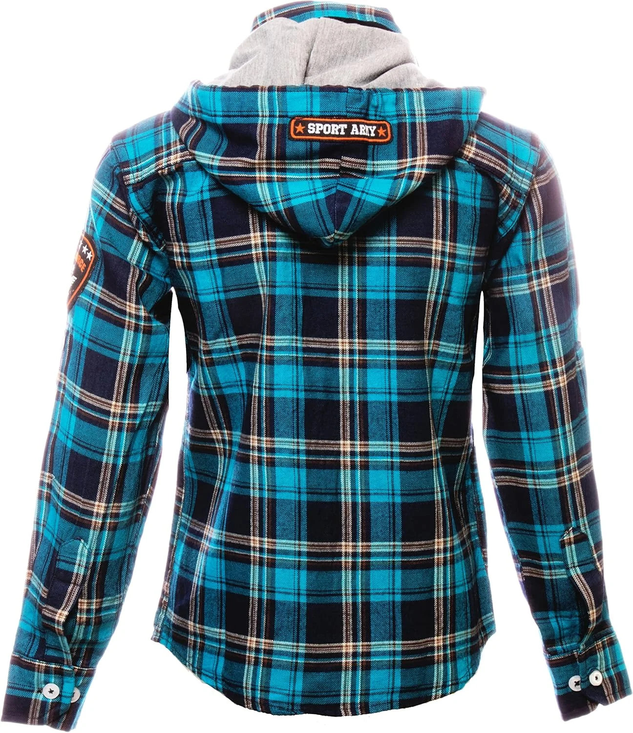 پیراهن آستین بلند کلاه دار پسرانه مدل DS50-1 مناسب اوقات فراغت و مدرسه - رنگ نیلی